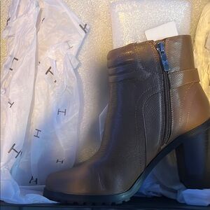 Ash Brown Halston Genuine Leather Boots